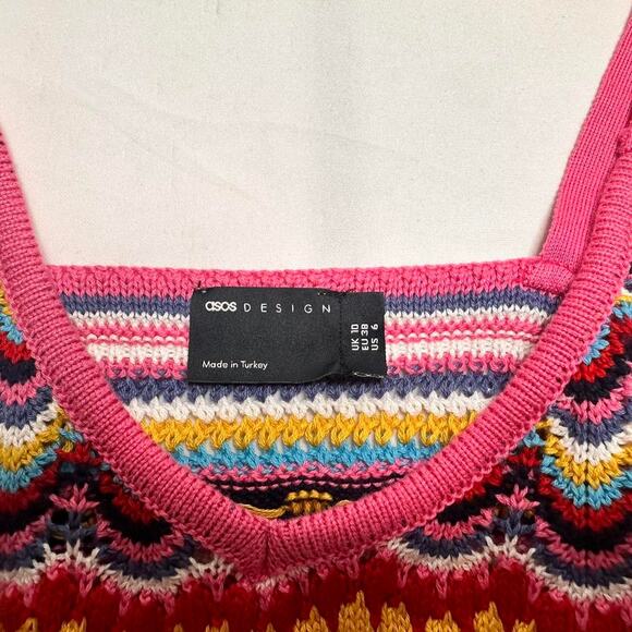 Asos Crochet 🧶 Knitted Cami Size Medium Perfect For Summer Full Length - Picture 2 of 4